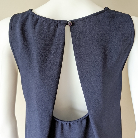 Monteau Open Back Navy Dress - Picture 4 of 7
